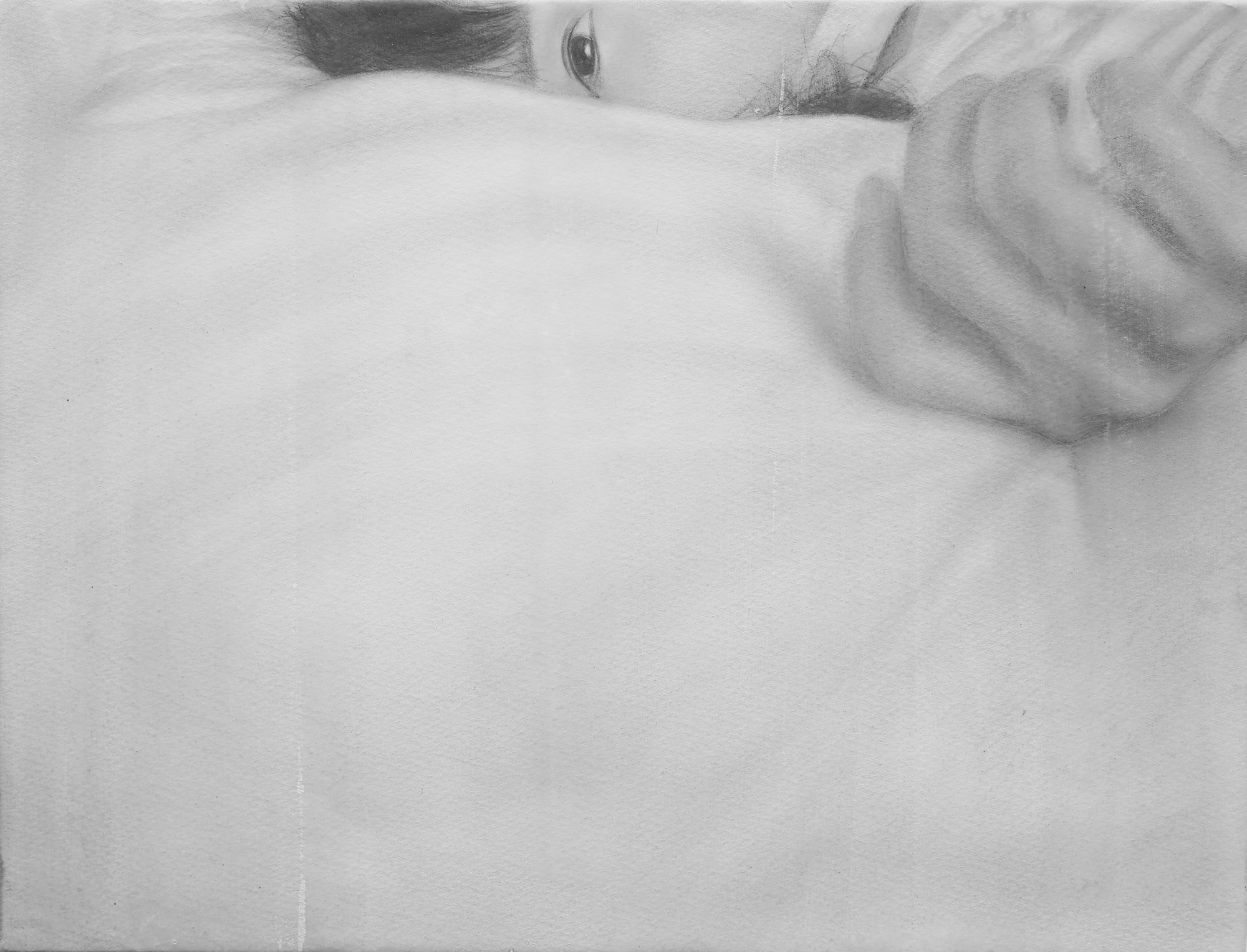 自畫鎖定探試系列 Self-Portrait Lock Series，張儀君 Luna Cheong，照片寫實繪畫 Photorealistic Painting，照相寫實素描 · 2017